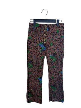 Royal Native Bohemian Floral Koi Fish Wax Print Pants